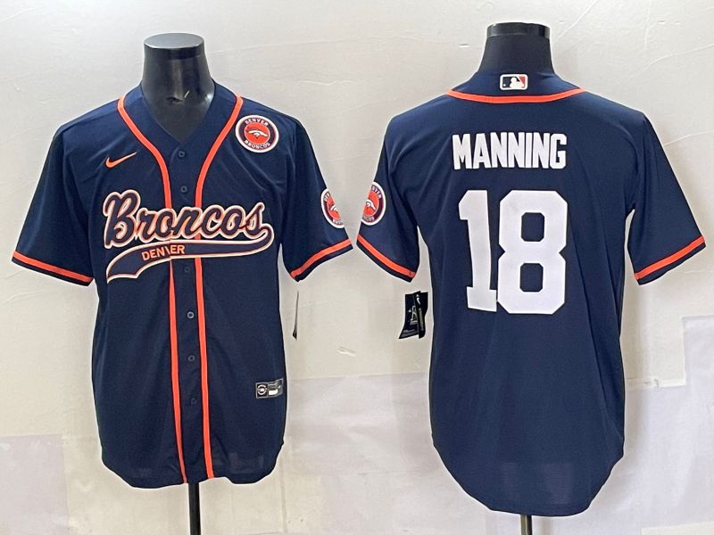 Men 2025 Denver Broncos #18 Manning Blue  joint name 2024 Nike Limited NFL Jersey style 5->denver broncos->NFL Jersey